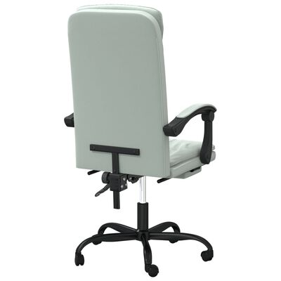 vidaXL Rozkładany fotel biurowy, jasnoszary, aksamit