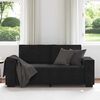 vidaXL Sofa 2-osobowa, czarna, 180x78x84 cm, tapicerowana aksamitem