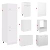 vidaXL 7-cz. zestaw szafek kuchennych, Lyon, biały, płyta wi&oacute;rowa