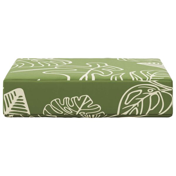 vidaXL Poduszka siedzeniowa na zewnątrz Zielone Liście 40 x 40 x 8 cm