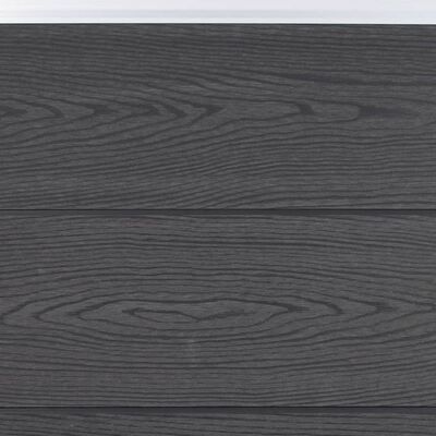 vidaXL Zestaw paneli ogrodzeniowych, szary, 180x186 cm, WPC