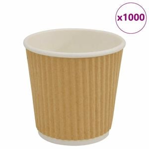 vidaXL Papierowe kubki, 1000 szt., 4oz, 100ml, brązowy