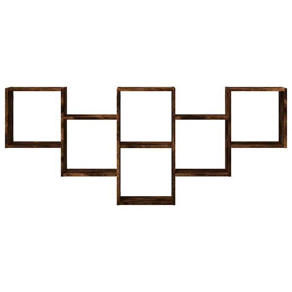 vidaXL P&oacute;łka ścienna, przydymiony dąb, 159x18x66 cm