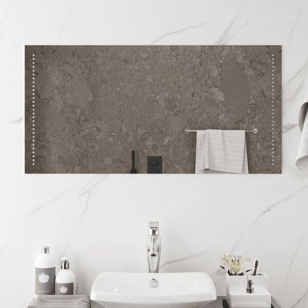 vidaXL Lustro łazienkowe z LED, 50x100 cm