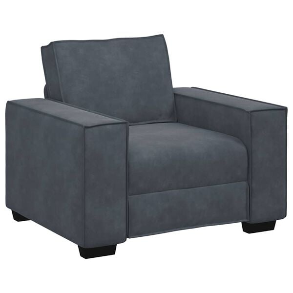 vidaXL Sofa Fotel Ciemnoszary 100x78x84 cm Aksamit