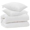 vidaXL Duvet z poduszkami z poduszką 3 szt. Biały Mikrofibra