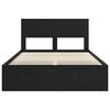 vidaXL Ramka ł&oacute;żka z materacem Czarny 150 x 200 cm Lite drewno sosnowe