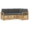vidaXL Zestawy sof 4 pcs Biały i antracyt 190 x 130,5 x 73 cm