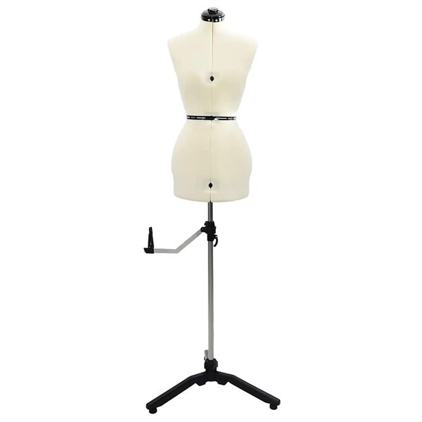 vidaXL Kobieca Regulowana Forma Sukienki Kremowy s Aksamit