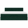 vidaXL Rama ł&oacute;żka otomana z materacem, zielona, 160x200cm, aksamit