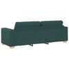 vidaXL Sofa 3 pcs Ciemna zieleń Tkanina lniana