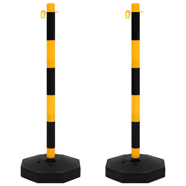 vidaXL Zestaw słupków z 10-metrowym, plastikowym łańcuchem