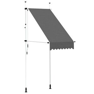 vidaXL Markiza zwijana ręcznie, 100 cm, antracytowa