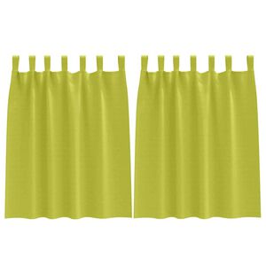 vidaXL Firany blackout z k&oacute;łkami 2 pcs Zielony 140 x 140 cm Poliester