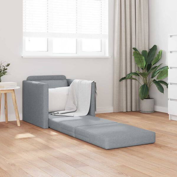 vidaXL Sofa Bed 60cm Jasnoszary tkanina