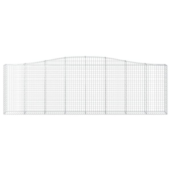 vidaXL Kosze gabionowe, 4 szt, 400x30x120/140 cm, galwanizowane żelazo