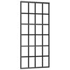 vidaXL Drzwi przesuwne, szkło ESG i aluminium, 90x205 cm, czarne