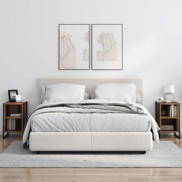 vidaXL Stolik nocny Stare drewno 39.5 x 30 x 50 cm