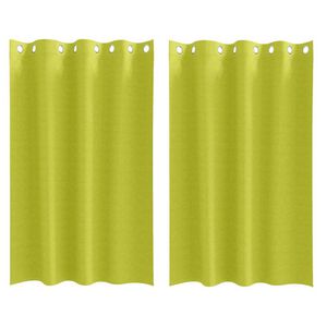 vidaXL Firany blackout z k&oacute;łkami 2 pcs Zielony 175 x 140 cm Poliester