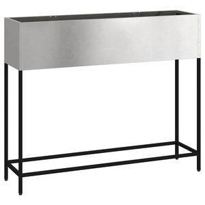 vidaXL Podwyższona doniczka ogrodowa Srebrny 100 x 26 x 82 cm
