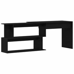 vidaXL Biurko Czarny Dąb 200 x 50 x 76 cm Materiał drewnopochodny