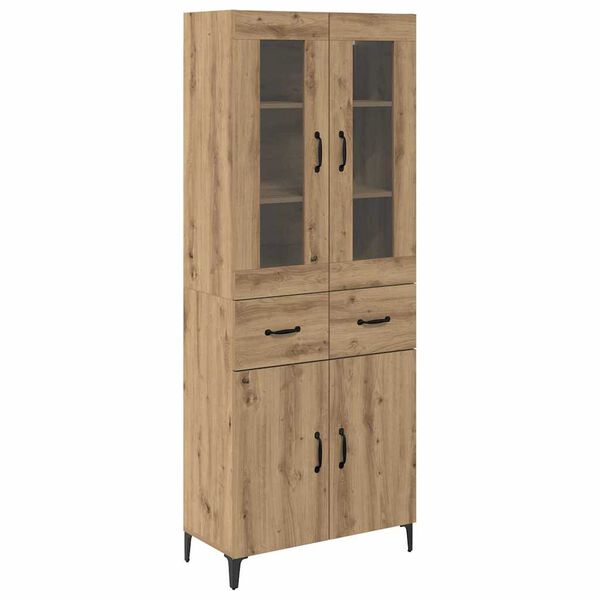 vidaXL Highboard z szufladą Dąb rzemieślniczy 69,5 x 34 x 180 cm
