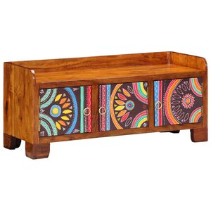 vidaXL Szafka na buty Wielokolorowe 90 x 35 x 40 cm Lite Drewno Akacji