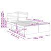 vidaXL Ramka ł&oacute;żka Szary Sonoma 140 x 190 cm Lite drewno sosnowe