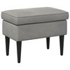 vidaXL Stołek na Stopy jasnoszary 55 x 35 x 41 cm Welur
