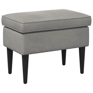 vidaXL Stołek na Stopy jasnoszary 55 x 35 x 41 cm Welur