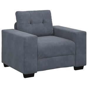 vidaXL Sofa Fotel Ciemnoszary 100x78x80 cm Aksamit