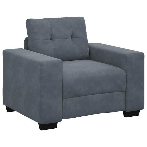 vidaXL Sofa Fotel Ciemnoszary 100x78x80 cm Aksamit