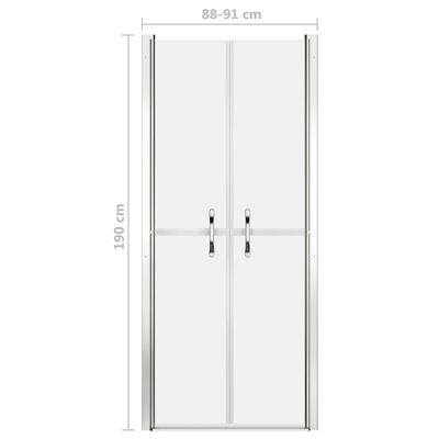 vidaXL Drzwi prysznicowe, szkło mrożone, ESG, 91x190 cm