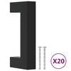 vidaXL Uchwyty do szafek, 20 szt., czarne, 64 mm, stal nierdzewna