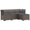 vidaXL Sofa ogrodowa dla 4 os&oacute;b z poduszkami w stylu rattanowym PP