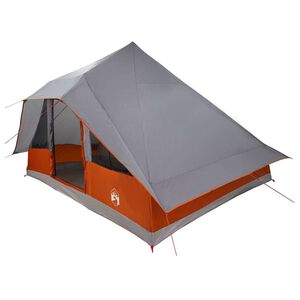 vidaXL Namiot Tipi Szary i pomarańczowy 364 x 281 x 257 cm tafta