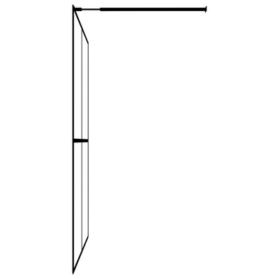 vidaXL Ścianka prysznicowa, mrożone szkło hartowane, 100x195 cm