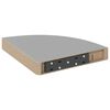 vidaXL Narożne p&oacute;łki ścienne, 4 szt., szare, 25x25x3,8 cm, MDF