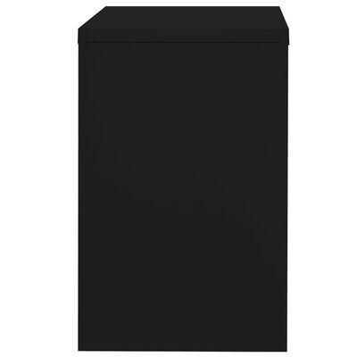 vidaXL Szafka kartotekowa, czarna, 90x46x72,5 cm, stalowa