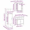 vidaXL Zestaw mebli łazienkowych 3 pcs Brązowy Materiał drewnopochodny