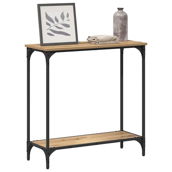 vidaXL Konsola dąb artisan 75 x 30.5 x 75 cm Materiał drewnopochodny