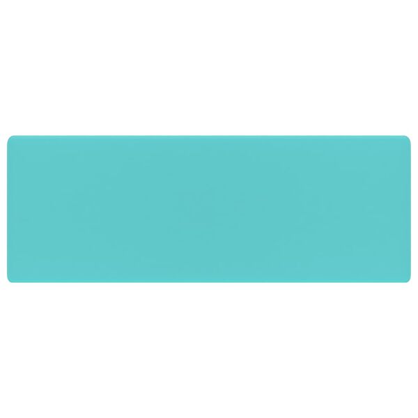 vidaXL Kwadratowa umywalka z przelewem, matowa jasnozielona, 41x41 cm