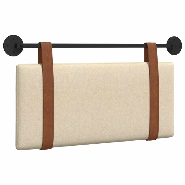 vidaXL Wisząca Głowa Gładki Kremowy 100 x 55 x 5 cm Antyczny PU