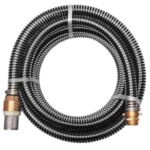 vidaXL Wąż ssący z mosiężnymi złączkami, 3 m, 25 mm, czarny