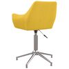 vidaXL Obrotowe krzesło stołowe, ż&oacute;łte, obite tkaniną