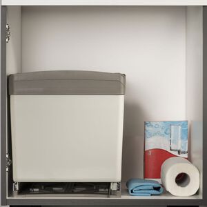 eyckhaus Wysuwany kosz na śmieci, do zabudowy, 2x21 L, szary