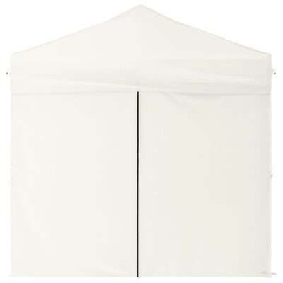 vidaXL Składany namiot imprezowy ze ściankami, kremowy, 2x2 m