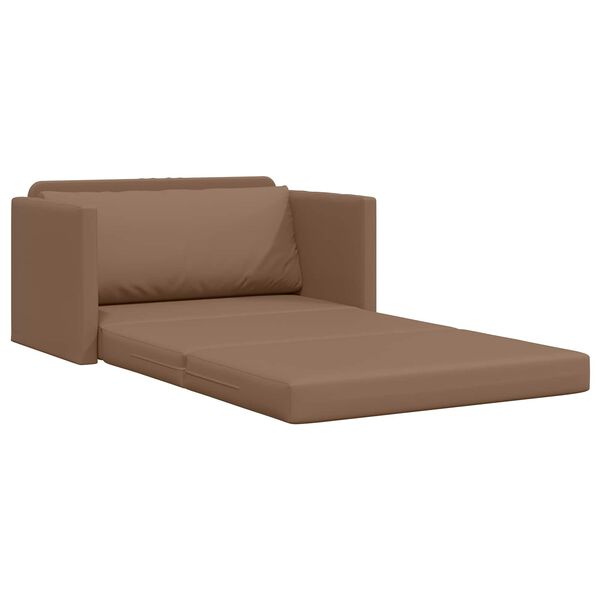 vidaXL Sofa Bed 110cm Cappuccino Sztuczna sk&oacute;ra