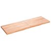 vidaXL P&oacute;łka, brązowa, 180x60x(2-6) cm, lakierowane lite drewno dębowe