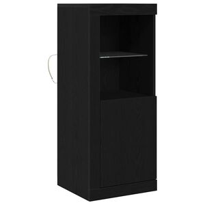 vidaXL Komoda LED Czarny 41 x 37 x 100 cm Drewno inżynieryjne